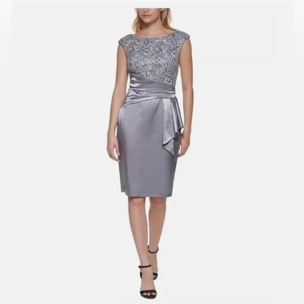 Vince Camuto Embroidered Lace Cocktail Dress
